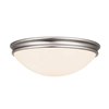 Foto para 15w Atom Module 90Plus CRI Damp Location Brushed Steel Opal Dimmable Led Flush-Mount 3.5"Ø12.5" (OA HT 3.5) (CAN 1.6"Ø12.5")