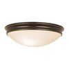 Foto para 15w Atom Module 90Plus CRI Damp Location Oil Rubbed Bronze Opal Dimmable Led Flush-Mount 3.5"Ø12.5" (OA HT 3.5) (CAN 1.6"Ø12.5")