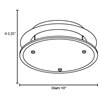 Foto para 15w VisionRound Module 90Plus CRI Damp Location Brushed Steel Frosted Dimmable Led Flush-Mount 3.25"Ø10" (OA HT 3.25) (CAN 1.25"Ø8.1")