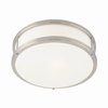 Foto para 15w Conga Module 90Plus CRI Damp Location Brushed Steel Opal Dimmable Led Flush-Mount 4.5"Ø12" (OA HT 4.5)