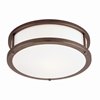 Foto para 15w Conga Module 90Plus CRI Damp Location Bronze Opal Dimmable Led Flush-Mount 4.5"Ø16" (OA HT 4.5)