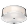 Foto para 30w Tara Module 90Plus CRI Damp Location Brushed Steel Opal Dimmable Led Flush-Mount (OA HT 4.75) (CAN 0.9"Ø11.75")