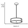 Foto para 30w Tara Module 90Plus CRI Damp Location Brushed Steel Opal Dimmable Led Semi-Flush Or Pendant 4.75"Ø18" (CAN 0.9"Ø5.1")