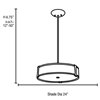 Foto para 30w Tara Module 90Plus CRI Damp Location Brushed Steel Opal Dimmable Led Semi-Flush Or Pendant 4.75"Ø24" (CAN 1.4"Ø5.1")