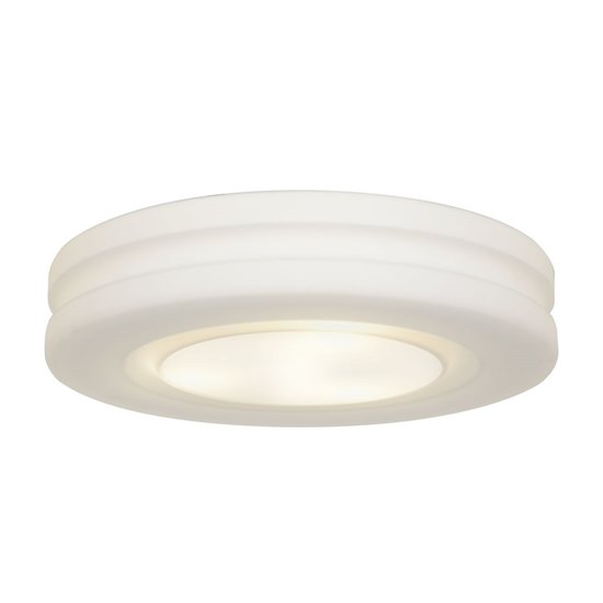 Foto para 180w (3 x 60) Altum E-26 A-19 Incandescent Damp Location White Opal Flush-Mount 3.9"Ø19.5" (OA HT 3.9) (CAN 1"Ø11.1")