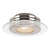 Foto para 13w Helius GX-53 80CRI LED Damp Location Brushed Steel Clear Frosted Flush-Mount (OA HT 4) (CAN 1.75")