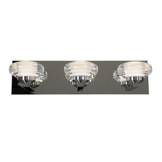 Foto para 12w (3 x 4) Optix Module 90CRI LED Damp Location Chrome ACR 3-Light Dimmable Led Wall Vanity Fixture (OA HT 4.75)