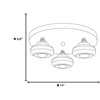 Foto para 12w (3 x 4) Optix Module 90CRI LED Damp Location Chrome ACR 3-Light Dimmable Led Flush-Mount (OA HT 5.5)