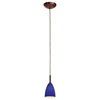 Foto para 40w Delta G9 G9 Halogen Dry Location Bronze Cobalt Line Voltage Pendant With Mania Glass