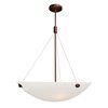 Foto para 78w (3 x 26) Noya GU-24 Spiral Fluorescent Dry Location Bronze White Cable Pendant 32.5"Ø28" (CAN 1.25"Ø5.25")