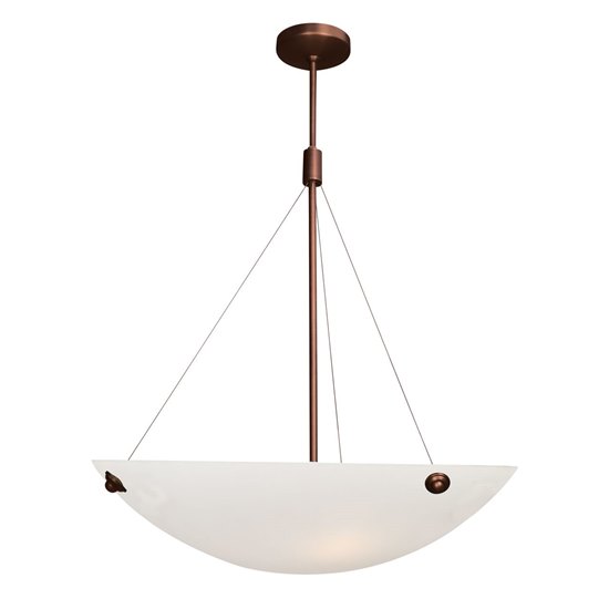 Foto para 78w (3 x 26) Noya GU-24 Spiral Fluorescent Dry Location Bronze White Cable Pendant 32.5"Ø28" (CAN 1.25"Ø5.25")