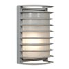 Foto para 60w Bermuda E-26 A-19 Incandescent Satin Ribbed Frosted Marine Grade Wet Location Bulkhead (OA HT 10.5) (CAN 4.6"x4.6"x0.5")