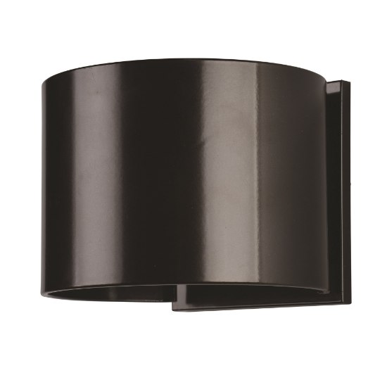 Foto para 6w (2 x 3) Curve SSL 80CRI LED Bronze Marine Grade Wet Location Wall Fixture (OA HT 4.4) (CAN 5"x4.25")