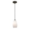 Foto para 12w Champagne SSL 90CRI LED Dry Location Oil Rubbed Bronze Opal Cord Glass Pendant (CAN 1.25"Ø5.25")