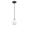 Foto para 12w Sherry SSL 90CRI LED Dry Location Oil Rubbed Bronze Opal Cord Glass Pendant (CAN 1.25"Ø5.25")