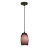 Foto para 12w Chianti SSL 90CRI LED Dry Location Oil Rubbed Bronze Purple Cloud Cord Glass Pendant (CAN 1.25"Ø5.25")