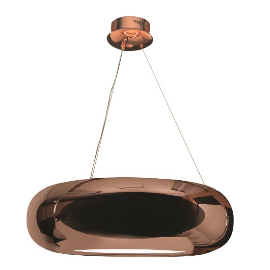 Foto para 24w (l) Essence SSL 85CRI LED Dry Location RGLD Rose Gold Dimmable Led Pendant (CAN 3.3"Ø6.25")