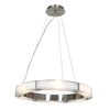 Foto para 37w Oracle SSL 80CRI LED Dry Location Brushed Steel Frosted Cable Ring Glass Chandelier (CAN 1.75"Ø5.5")