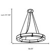 Foto para 50w Oracle SSL 80CRI LED Dry Location Brushed Steel Frosted Cable Ring Glass Chandelier (CAN 1"Ø5.5")