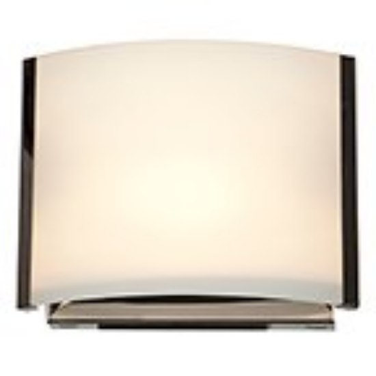 Foto para 8w Nitro 2 SSL 90CRI LED Damp Location Brushed Steel Opal 1-Light Wall Vanity (OA HT 5.25) (CAN 6"x5.1"x0.9")