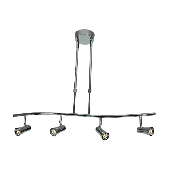 Foto para 16w (4 x 4) Sleek SSL 90Plus CRI Dry Location Brushed Steel 4-Light Dimmable Led Spotlight Pendant (CAN 1.75"Ø5")