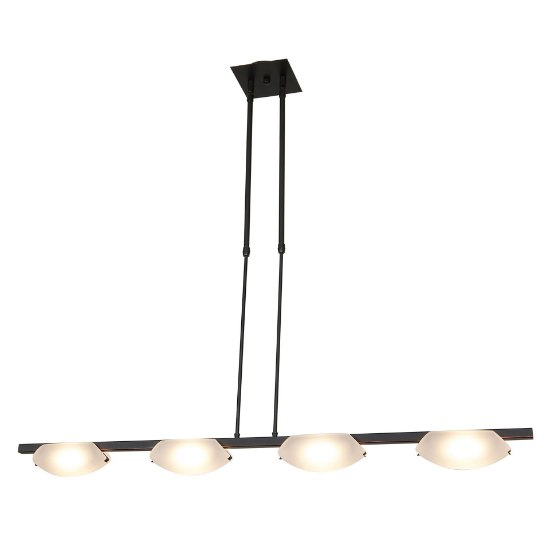 Foto para 32w (4 x 8) Nido SSL 90CRI LED Dry Location Oil Rubbed Bronze Frosted Semi-Flush Or Pendant (CAN 5.5"x5.5"x0.9")