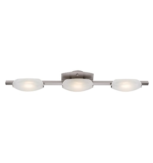 Foto para 24w (3 x 8) Nido SSL 90CRI LED Dry Location Mat Chrome Frosted Wall Vanity Fixture (OA HT 5) (CAN 7.25"x4.5"x0.9"Ø4.4")