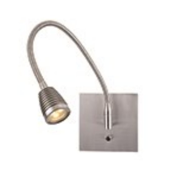 Foto para 6w TaskWerx SSL 83CRI LED Dry Location Brushed Steel Flex Wall Mounted Gooseneck Led Task Lamp (OA HT 25)