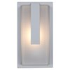 Foto para 36w (2 x 18) Neptune GU-24 Spiral Fluorescent Satin Ribbed Frosted Marine Grade Wet Location Wall Fixture (OA HT 13) (CAN 7"x4.6")