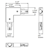 Foto para H Track White Adjustable I Or L Connector/Feed