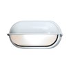 Foto para 9w 800lm 30k Nauticus E-26 Replaceable LED White Frosted Wet Location LED Bulkhead 8.25"x4.25" (CAN 8"x4.4"x1")