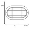 Foto para 9w 800lm 30k Nauticus E-26 Replaceable LED Satin Frosted Wet Location LED Bulkhead 11"x6.5" (CAN 10.6"x6.5"x1")