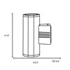 Foto para 9w (2 x 4.5) 1600lm 30k Trident E-26 Replaceable LED Satin Clear Marine Grade Wet Location LED Wallwasher (CAN 6.9"x4.25"x0.25")