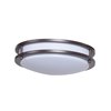 Foto para 13w 900lm 27k Solero GU-24 Flourescent Damp Location Bronze Acrylic Lens 1-Light Flush Mount