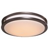 Foto para 13w (3 x 4.33333) 2700lm 27k Solero GU-24 Flourescent Damp Location Bronze Acrylic Lens 3-Light Flush Mount