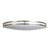 Foto para 40w 2945lm 30k Solero Oval Dimmable SSL Dedicated LED Damp Location Brushed Steel Acrylic Lens Oval Flush Mount