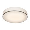 Foto para 10w (3 x 3.33333) 2400lm 30k Aero E-26 Replaceable LED Damp Location Chrome Opal Dimmable LED Flush Mount 4.4"Ø19.5" (CAN 0.5")