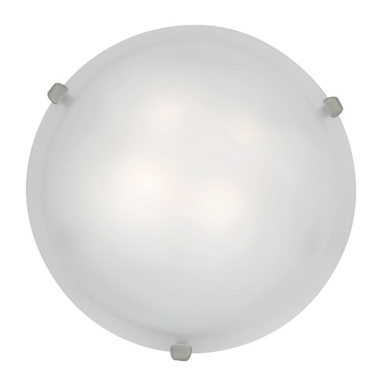 Foto para 10w (3 x 3.33333) 2400lm 30k Mona E-26 Replaceable LED Dry Location Brushed Steel White Dimmable LED Flush Mount