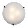 Foto para 10w (3 x 3.33333) 2400lm 30k Mona E-26 Replaceable LED Dry Location Rust Alabaster Dimmable LED Flush Mount