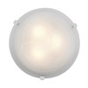 Foto para 10w (3 x 3.33333) 2400lm 30k Mona E-26 Replaceable LED Dry Location White Alabaster Dimmable LED Flush Mount