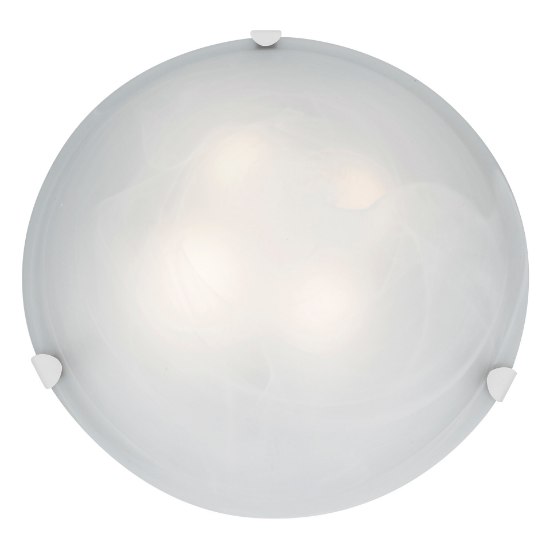 Foto para 10w (4 x 2.5) 3200lm 30k Mona E-26 Replaceable LED Dry Location White Alabaster Dimmable LED Flush Mount