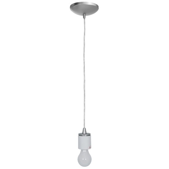 Foto para 12w 880lm 30k Sydney Dimmable SSL Dedicated LED Dry Location Brushed Steel 3K LED Cord Pendant (OA HT 144") (CAN 1.25")