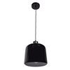 Foto para 60w 800lm 27k Nostalgia E-26 Incandescent Dry Location Shiny Black White 1-Light Pendant 10.5"Ø10" (OA HT 131")