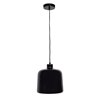 Foto para 60w 800lm 27k Nostalgia E-26 Incandescent Dry Location Shiny Black White 1-Light Pendant 10.5"Ø10" (OA HT 131")