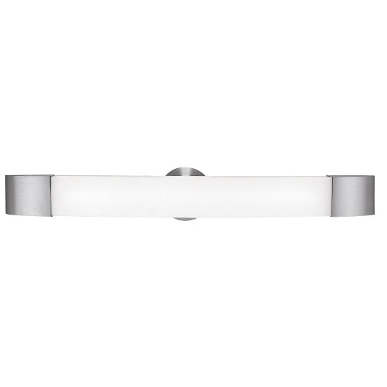 Foto para 25.2w 3040lm 30k Aspen SSL Dedicated LED Damp Location Brushed Steel Opal Dimmable LED Vanity (CAN 24.1"x2.6"x1.25")