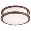 Foto para 10w (3 x 3.33333) 2400lm 30k Conga E-26 Replaceable LED Damp Location Bronze Opal Dimmable LED Flush Mount