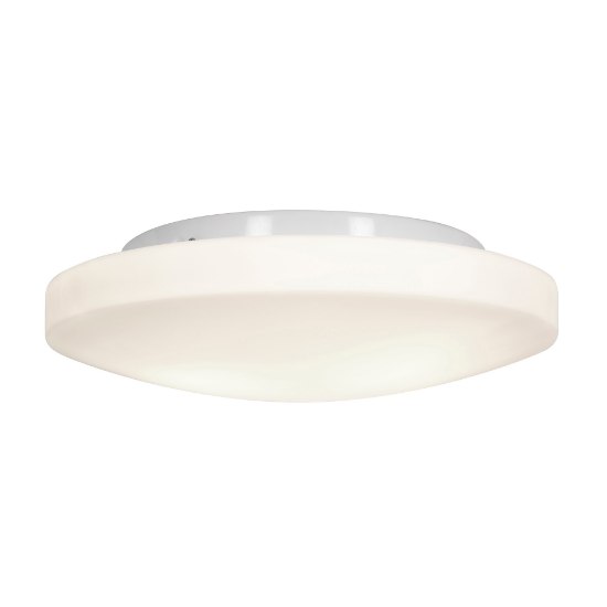 Foto para 10w (3 x 3.33333) 2400lm 30k Orion E-26 Replaceable LED Damp Location White Opal Dimmable LED Flush Mount 4"Ø13.25" (CAN 1")