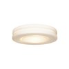 Foto para 10w 800lm 30k Altum E-26 Replaceable LED Damp Location White Opal Dimmable LED OPL Glass Flush Mount