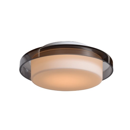 Foto para 8.5w 600lm 30k Bellagio SSL Dedicated LED Damp Location Opal Glass Smoke Dimmable LED Flush Mount