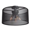 Foto para 60w (5 x 12) 4000lm 27k Epic E-26 Incandescent Damp Location Black Round Semi-Flush 10"Ø19.7"